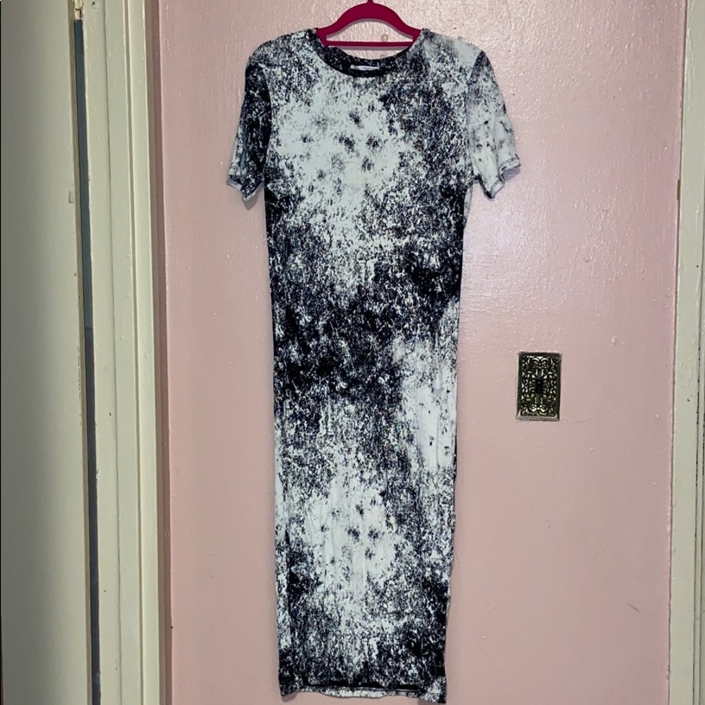 Zara Black & White MIDI Bodycon Dress